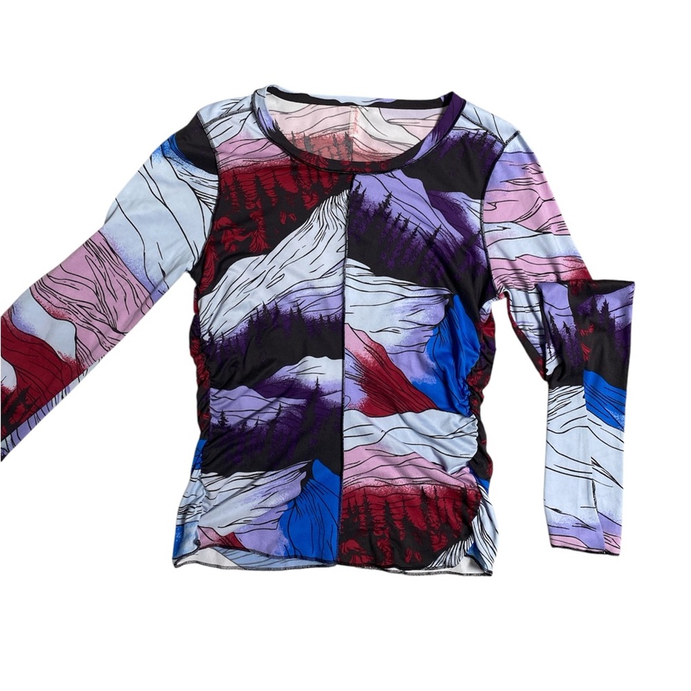 FP Movement by Free People Right On Run Multicolor Graphic Long Sleeve Tee - Picture 2 of 9